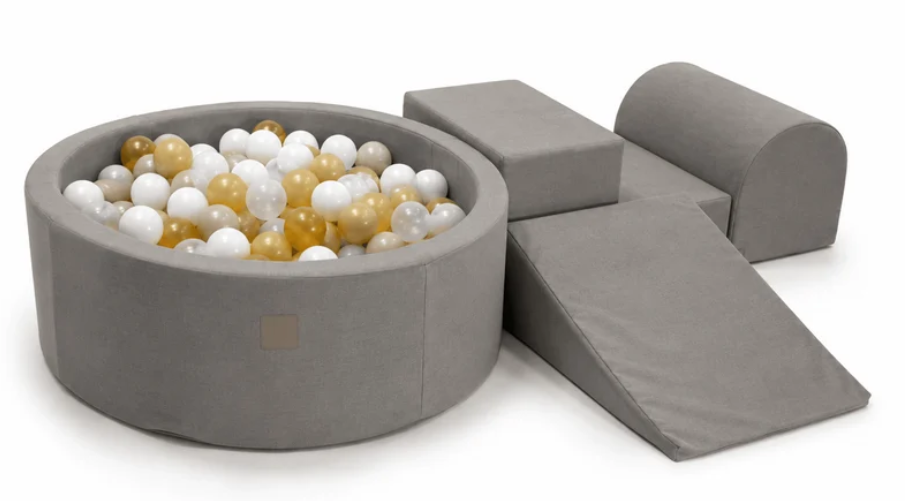 Outdoor foamblokken speelset met ballenbak en 200 ballen - in 5 kleuren