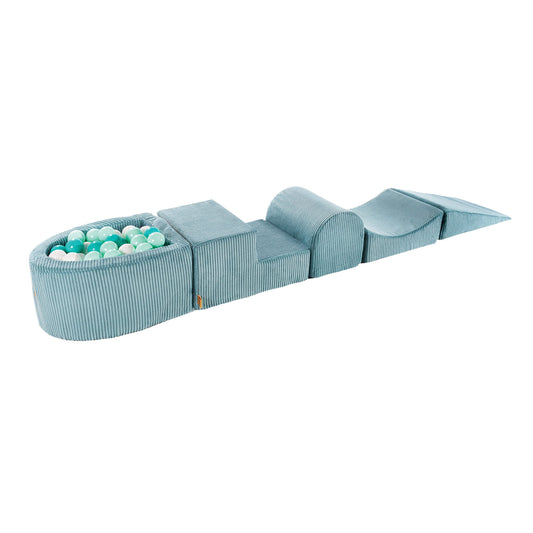 Foamblokken Speelset met Ballenbak & 100 Ballen – 4 Kleuren