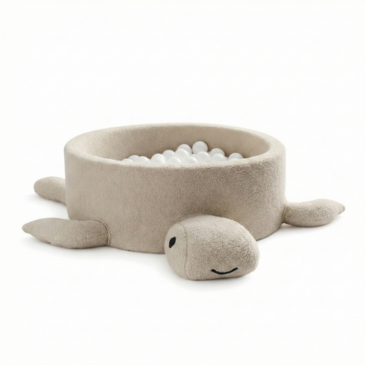Bouclé Schildpad Ballenbak Oat Biscuit Beige – Ballen naar Keuze