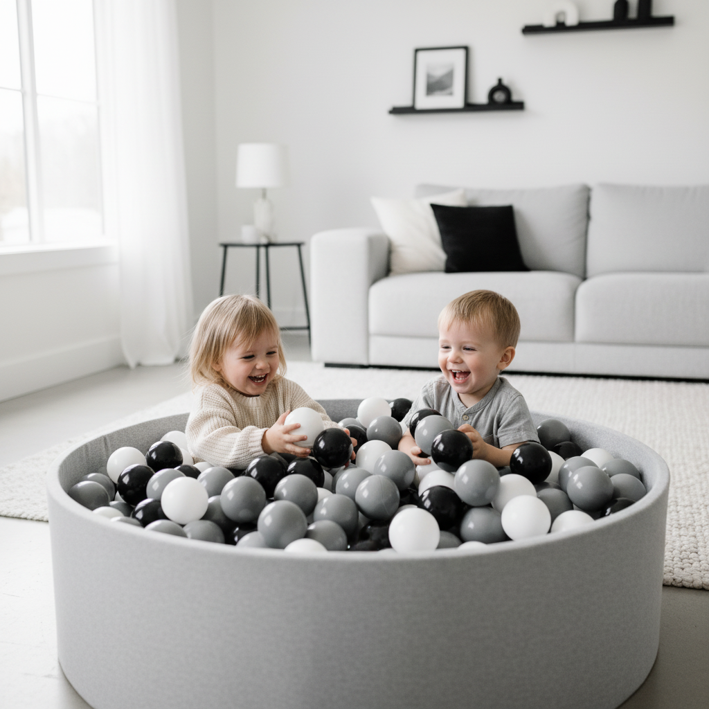 Wit zwart grijs mix ballenbak andere kamer